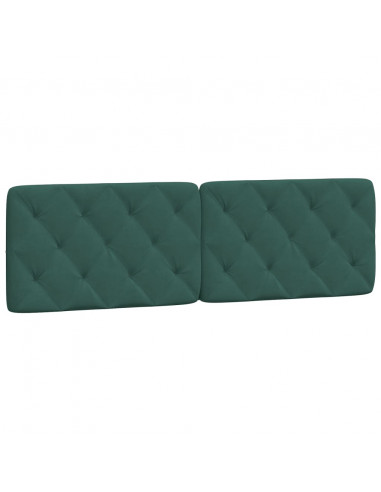 Giroletto con Luci LED Verde Scuro 160x200 cm in Velluto