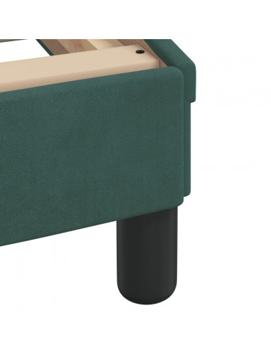 Giroletto con Luci LED Verde Scuro 160x200 cm in Velluto