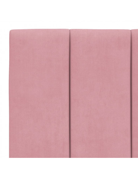 Giroletto con Testiera Rosa 100x200 cm in Velluto