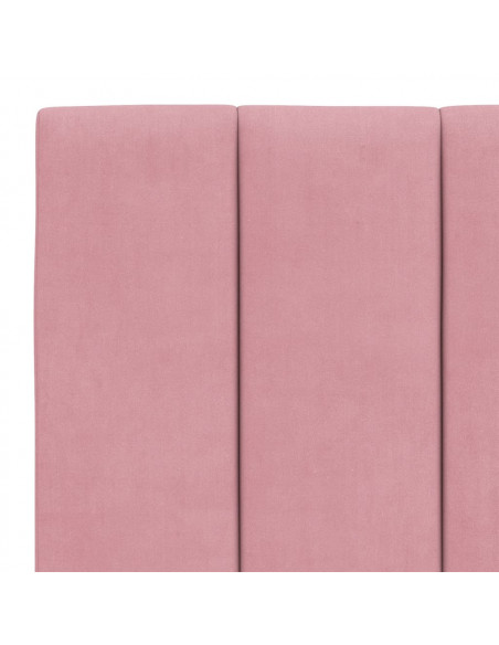 Giroletto con Testiera Rosa 140x190 cm in Velluto