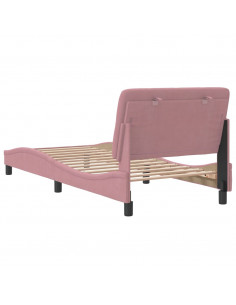 Giroletto con Testiera Rosa 90x200 cm in Velluto
