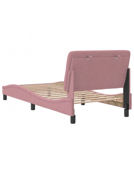 Giroletto con Testiera Rosa 90x200 cm in Velluto