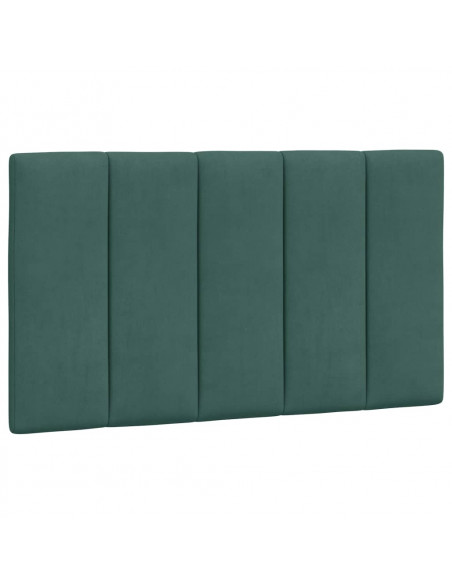 Giroletto con Testiera Verde Scuro 90x200 cm in Velluto