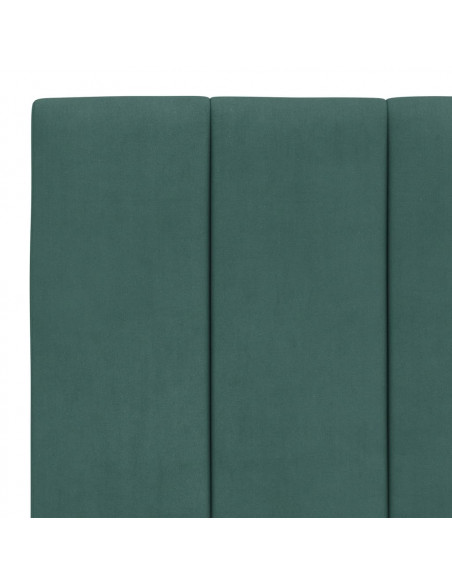 Giroletto con Testiera Verde Scuro 90x200 cm in Velluto
