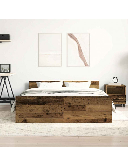 Giroletto senza Materasso Legno Antico 120x200cm in Truciolato