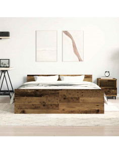Giroletto senza Materasso Legno Antico 150x200cm in Truciolato 2