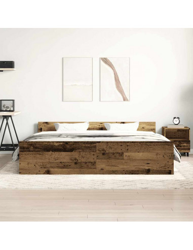 Giroletto senza Materasso Legno Antico 180x200 cm in Truciolato