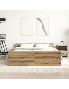 Giroletto senza Materasso Rovere Artigianale 140x190cm 2