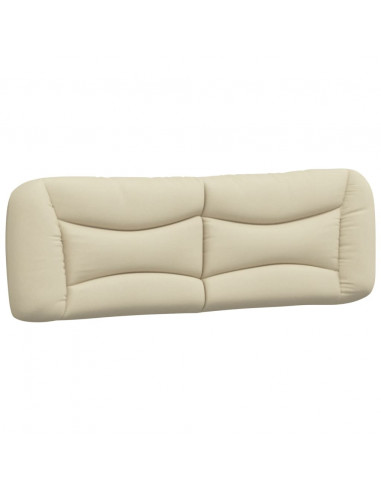 Letto con Materasso Crema 160x200 cm in Tessuto