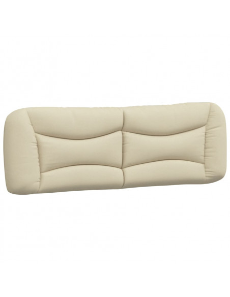 Letto con Materasso Crema 160x200 cm in Tessuto