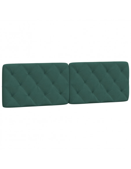 Letto con Materasso Verde Scuro 160x200 cm in Velluto