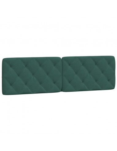 Letto con Materasso Verde Scuro 180x200 cm in Velluto