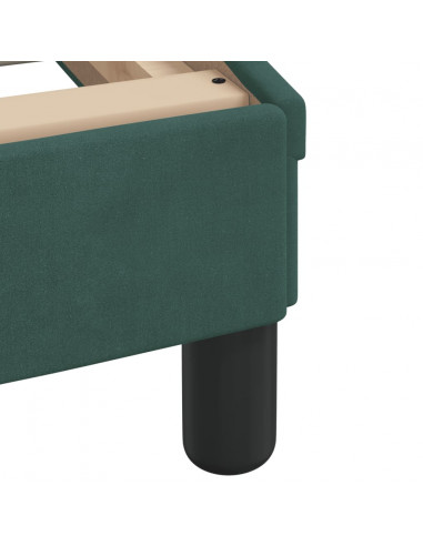 Letto con Materasso Verde Scuro 180x200 cm in Velluto