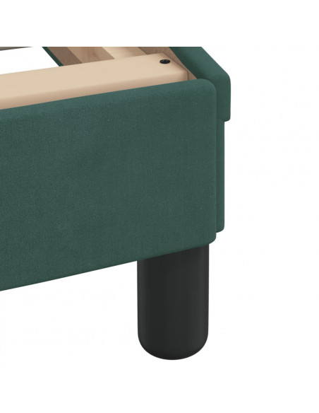 Letto con Materasso Verde Scuro 180x200 cm in Velluto