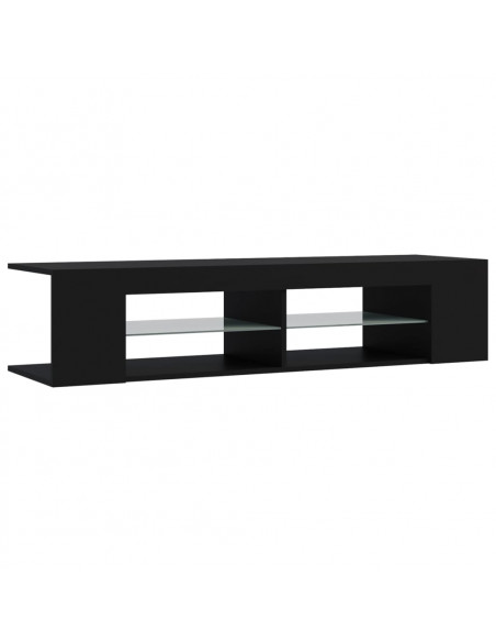Mobile Porta TV con Luci LED Nero 135x39x30 cm