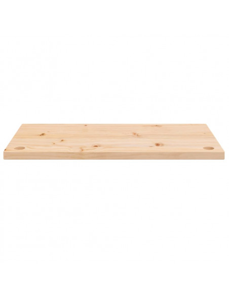 Piano Scrivania 80x40x2,5 cm in Legno Massello di Pino