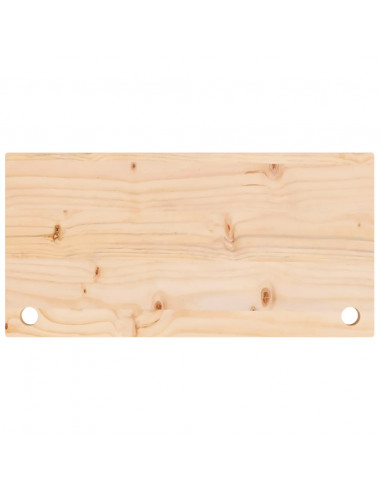 Piano Scrivania 80x40x2,5 cm in Legno Massello di Pino