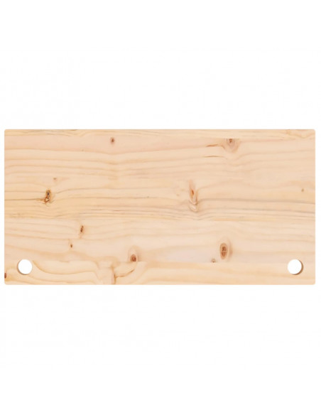 Piano Scrivania 80x40x2,5 cm in Legno Massello di Pino