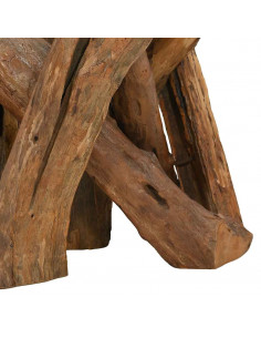 Tavolino da Salotto in Legname Massello di Teak 60 cm
