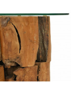 Tavolino da Salotto in Legname Massello di Teak 60 cm