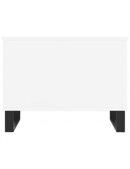 Tavolino da Salotto Bianco 60x44,5x45 cm in Legno Multistrato