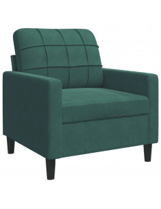 Set di Divani 3 pz con Cuscini Verde scuro in Velluto