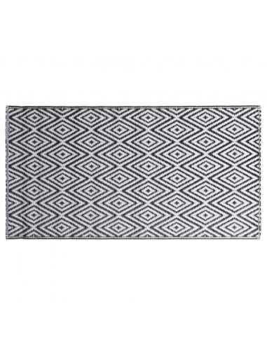 Tappeto da Esterni Bianco e Nero 80x150 cm in PP