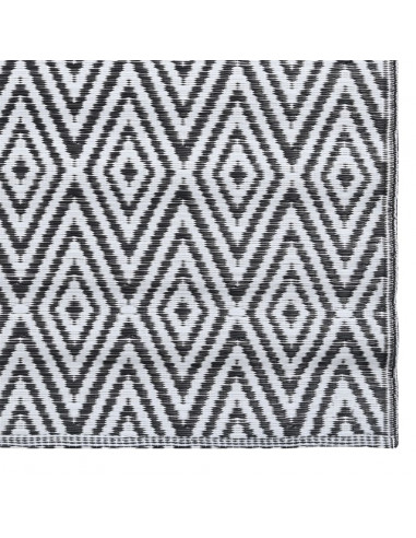 Tappeto da Esterni Bianco e Nero 80x150 cm in PP