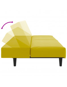 Set di Divani 2 pz Giallo in Velluto