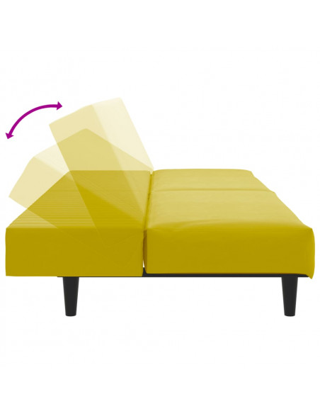 Set di Divani 2 pz Giallo in Velluto