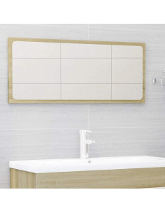 Set Mobili da Bagno 2 pz Rovere Sonoma in Legno Multistrato