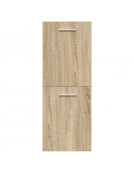Set Mobili da Bagno 5 pz Rovere Sonoma in Legno Multistrato