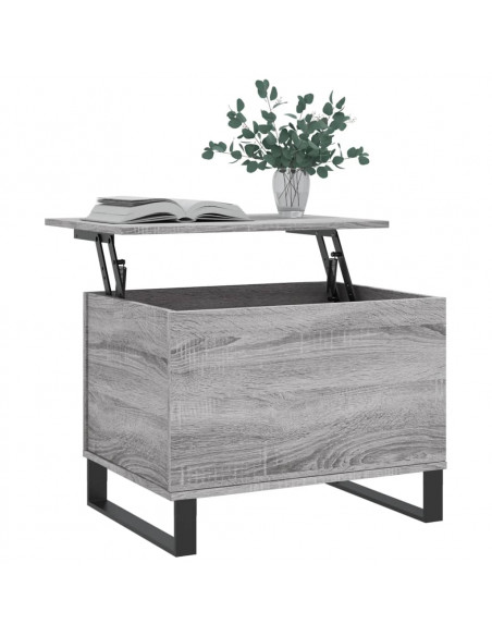 Tavolino Salotto Grigio Sonoma 60x44,5x45 cm Legno Multistrato