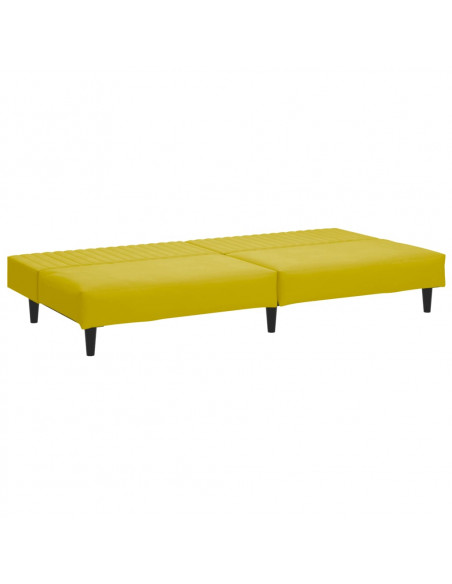 Set di Divani 2 pz Giallo in Velluto