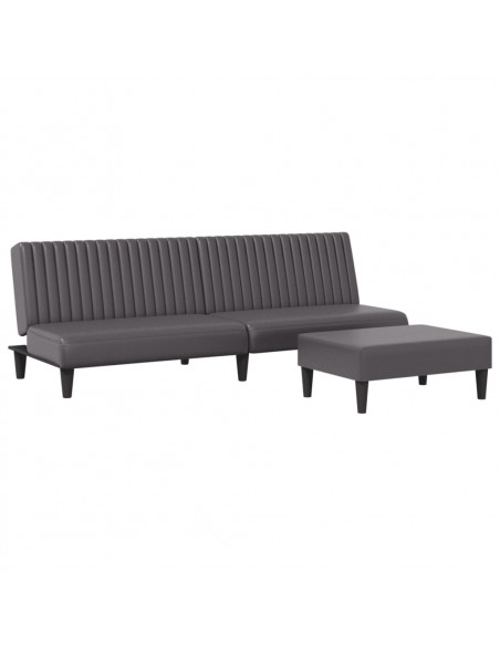Set di Divani 2 pz Grigio in Similpelle