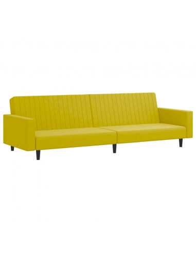 Set di Divani 2 pz Giallo in Velluto
