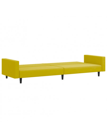 Set di Divani 2 pz Giallo in Velluto