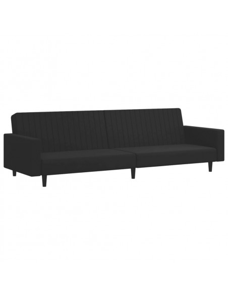 Set di Divani 2 pz Nero in Velluto