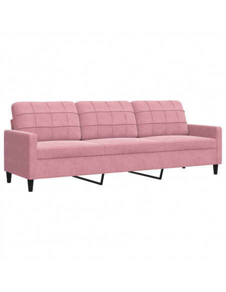 Set di Divani 2 pz con Cuscini rosa in Velluto