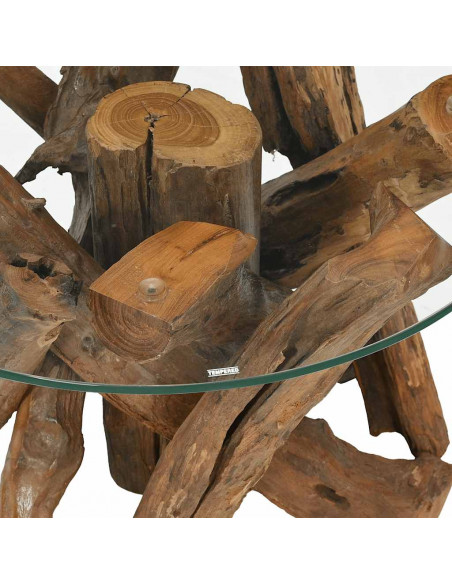 Tavolino da Salotto in Legname Massello di Teak 60 cm