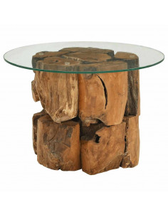 Tavolino da Salotto in Legname Massello di Teak 60 cm 2