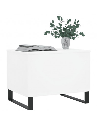 Tavolino da Salotto Bianco 60x44,5x45 cm in Legno Multistrato