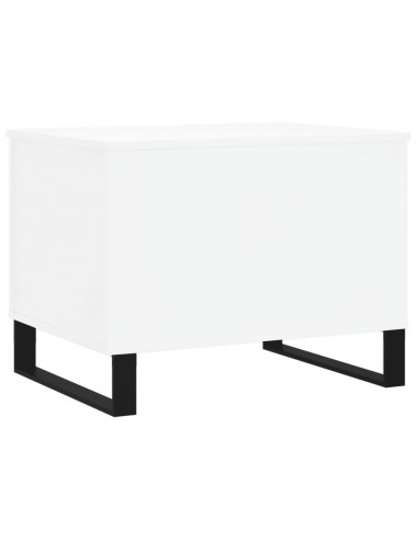 Tavolino da Salotto Bianco 60x44,5x45 cm in Legno Multistrato