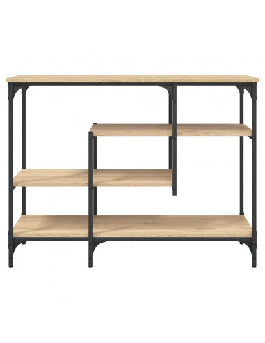 Tavolino Consolle con Ripiani Rovere Sonoma 100x35x75 cm