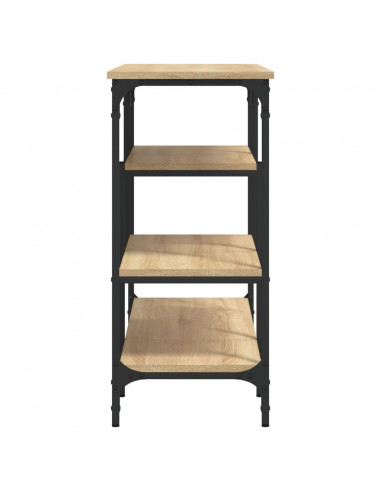 Tavolino Consolle con Ripiani Rovere Sonoma 100x35x75 cm