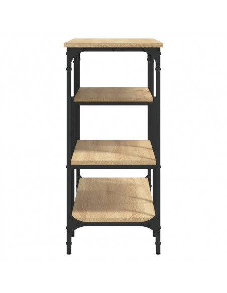 Tavolino Consolle con Ripiani Rovere Sonoma 100x35x75 cm