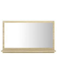 Specchio da Bagno Rovere Sonoma 60x10,5x37 cm Legno Multistrato 2