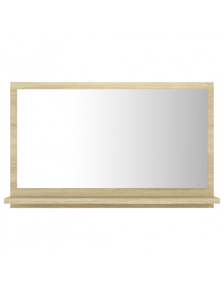 Specchio da Bagno Rovere Sonoma 60x10,5x37 cm Legno Multistrato