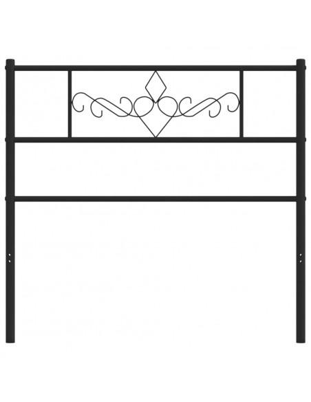 Testiera in Metallo Nero 90 cm