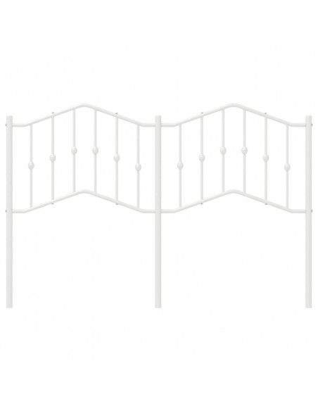 Testiera in Metallo Bianco 140 cm